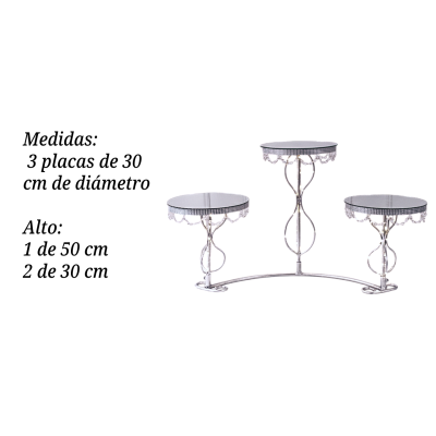 BASE PARA PASTEL NUBE CON LUZ Y PIEDRA MARBADE CON 3 BASES