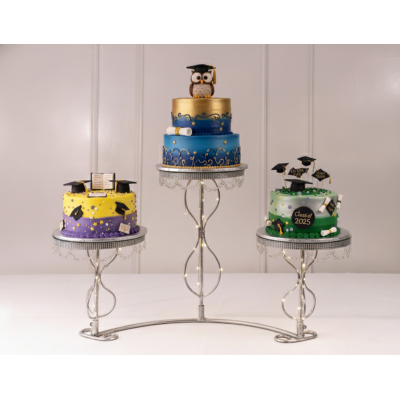 BASE PARA PASTEL NUBE CON LUZ Y PIEDRA MARBADE CON 3 BASES