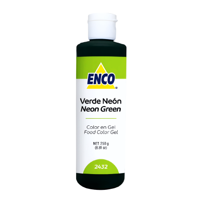 COLOR EN GEL VERDE NEON ENCO 250GR
