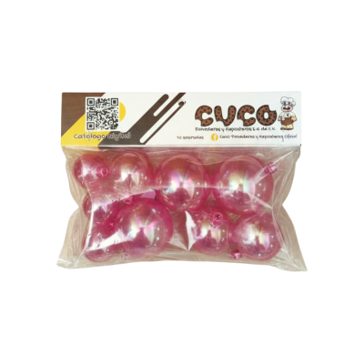 BURBUJAS MORADA TRANSPARENTES SIN PALILLO