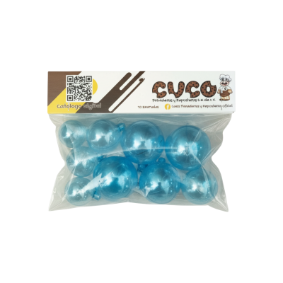 BURBUJAS AZUL TRANSPARENTES SIN PALILLO