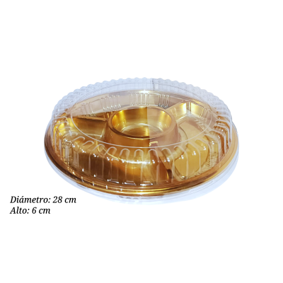 CHAROLA DORADA CON TAPA 28X6CM (DPB000012)