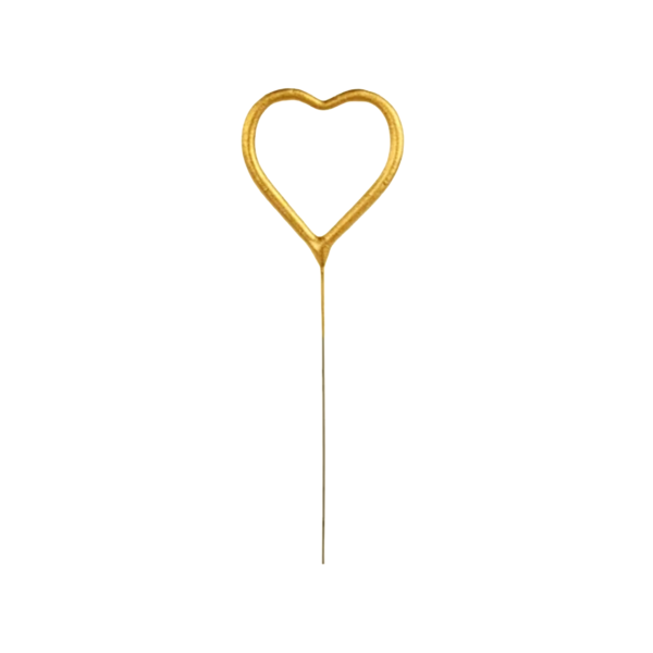 VELA DE BENGALA ORO CORAZON