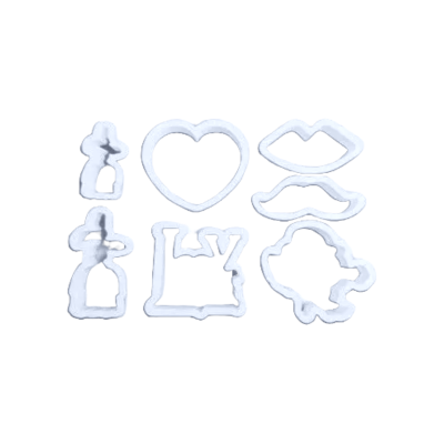 JGO CORTADOR PLASTICO SAN VALENTIN LABIOS TOL000943 7PZ