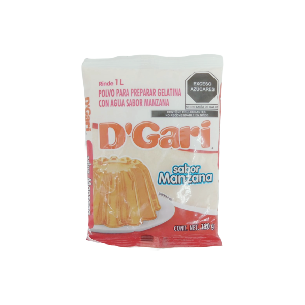 GELATINA DGARI SABOR MANZANA 50X120GR