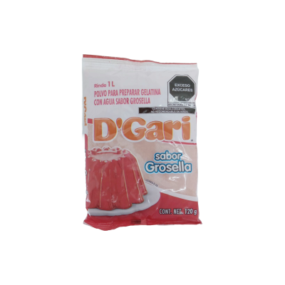 GELATINA DGARI SABOR GROSELLA 50X120GR