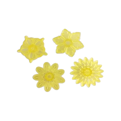 JGO CORTADOR MARCADOR PLASTICO FLORES 4 PZ CTR000521