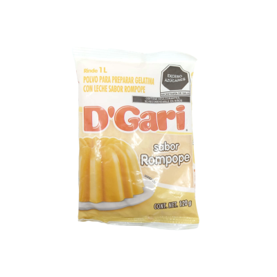 GELATINA DGARI SABOR ROMPOPE 50X120GR
