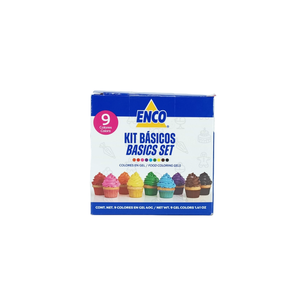 KIT COLORES BASICOS ENCO 9X40GR