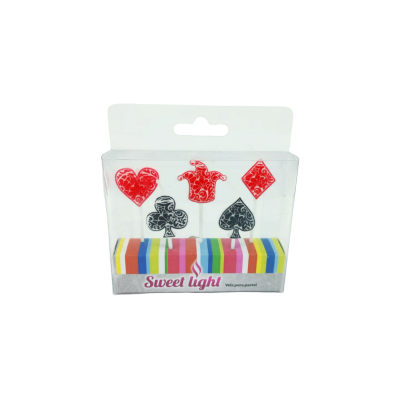 VELA PALILLO NAIPES AZUL/ROSA 5PZ SL-055