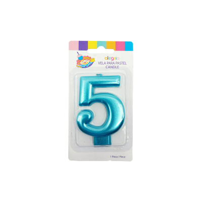 VELA N. 5 AZUL METALICO CND001082