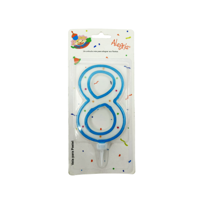 VEL N.8 DOTS Y ORILLA COLOR C/BASE 60940/8 MAX