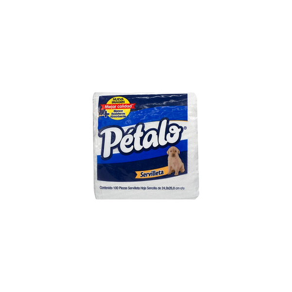 SERVILLETA PETALO BLANCA 48PZ DE 100 HOJAS