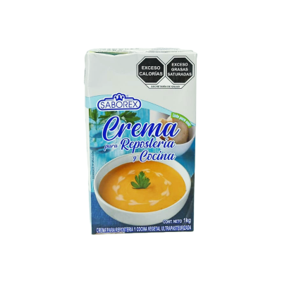 CREMA PARA REPOSTERIA Y COCINA SABOREX 12X1L