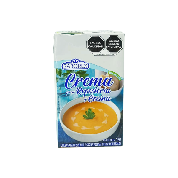 CREMA PARA REPOSTERIA Y COCINA SABOREX 12X1L