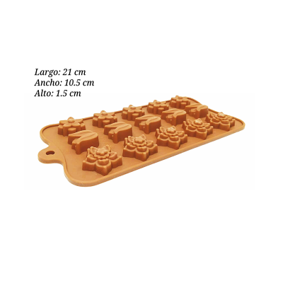 MOLDE SILICON PARA CHOCO FLOR TULIPAN  15CAV SIL001314