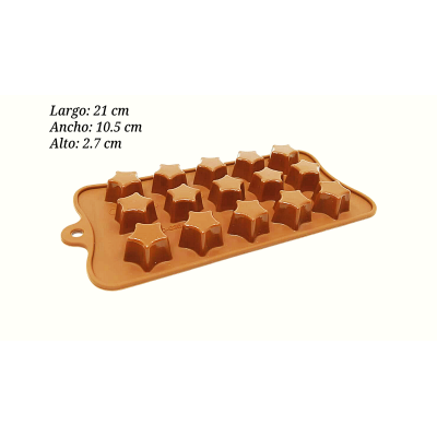 MOLDE SILICON ESTRELLAS 15CAV -5905 XQ-030