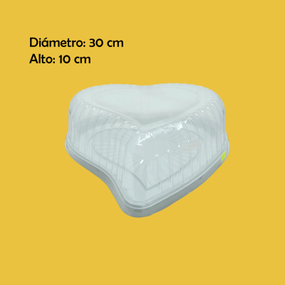 DOMO PARA PASTEL CORAZON 30X30X10CM GUA G-50 H
