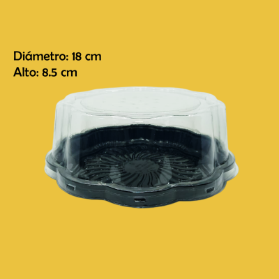 DOMO PASTEL REDONDA CHICA .75KG 18X8.5CM NEGRO GUA CJ100PZ G32FNE