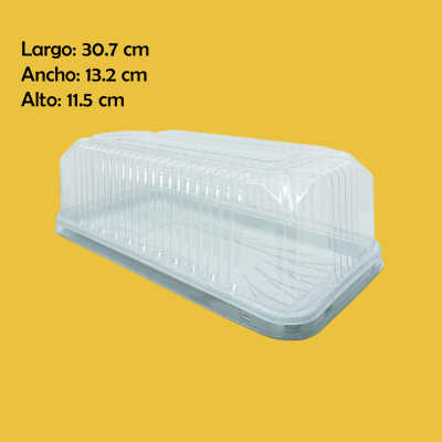 DOMO PASTEL RECTANGULAR 2KG 30.7X13.2X11.5CM BCO GUA G65M