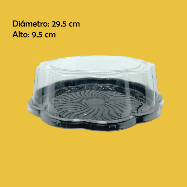 DOMO PASTEL REDONDO 2KG 29.5X9.5CM NEGRO CJ50PZ G60FNE