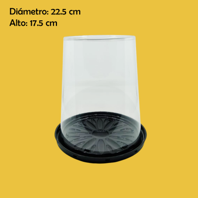 DOMO PASTEL MEDIANDO DOBLE ALTURA 17.5X22.5CM NEGRO GUA G55CT
