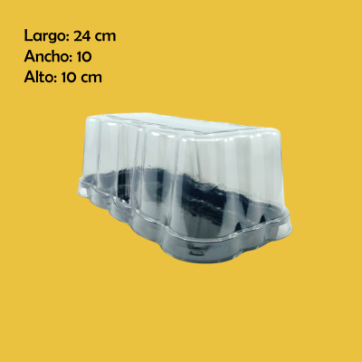 DOMO PASTEL RECTANGULAR ALTO .7KG 24X10X10CM NEGRO GUA G61FANE