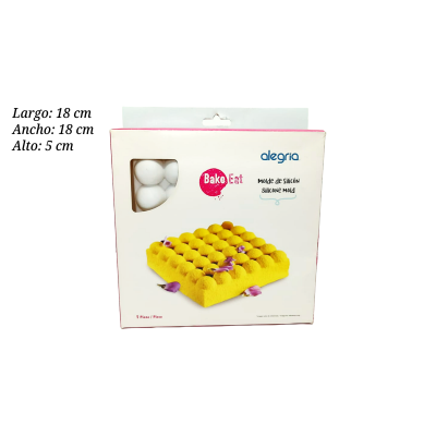 MOLDE SILICON WHITE BUBBLE 18X18X5CM SIL00000730