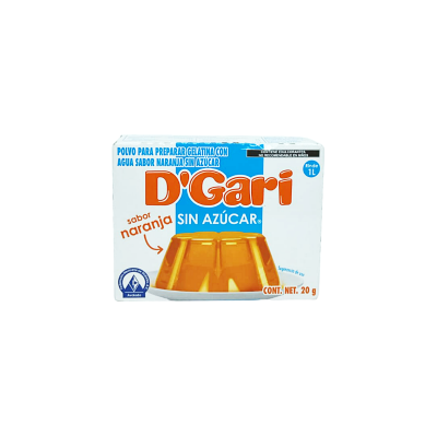 GELATINA DGARI NARANJA SIN AZUCAR 24X20GR