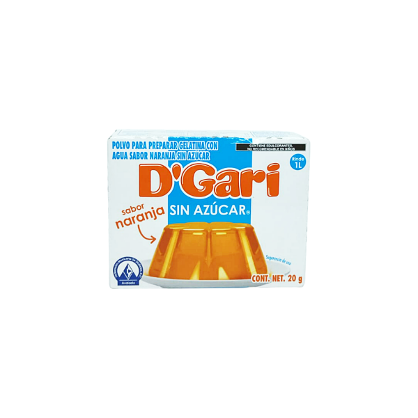 GELATINA DGARI NARANJA SIN AZUCAR 24X20GR