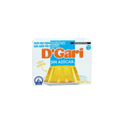 GELATINA DGARI PIÑA SIN AZUCAR 24X20GR