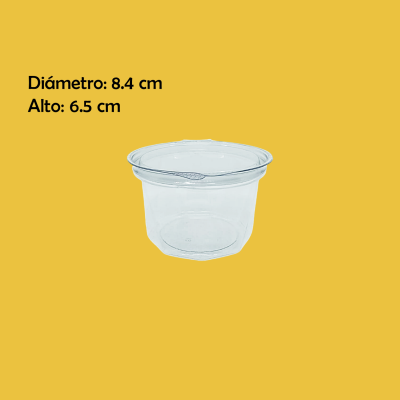 CONTENEDOR REDONDO CON BISAGRA 500ML 8.4X6.5CM GUA G771D