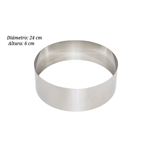 ARO REDONDO 24 CM ACERO INOX GILO
