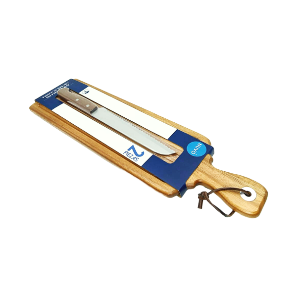 CUCHILLO P/PAN CON BASE DE MADERA 1795-14