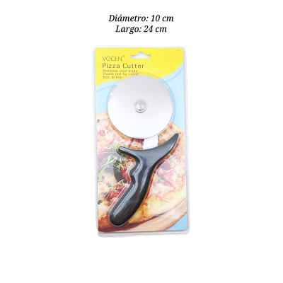 CORTADOR DE PIZZA BLANCO Y NEGRO 10CM COL 661686334