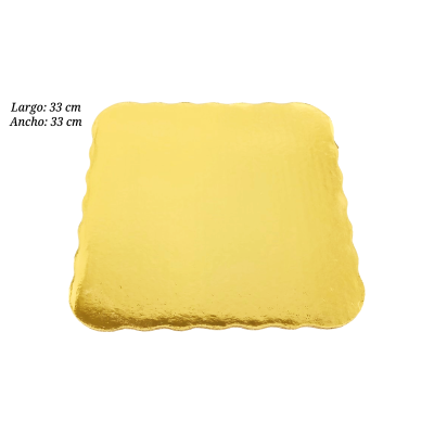 BASE PASTEL 33X33 DORADA PASTELOSO