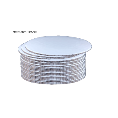 DISCO CORRUGADO BLANCO Y PLASTICO 30 CM
