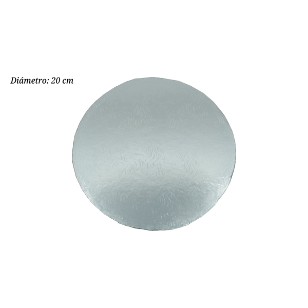 BASE FORRADO PLATA 20CM 2.5MM ALTA RESISTENCIA