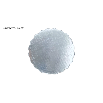BASE PASTEL 26 CM PLATA