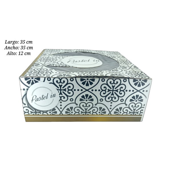 CAJA PARA PASTEL IN 35X35X12 CUADRADA