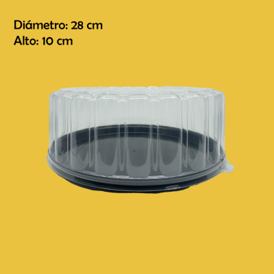 DOMO PARA PASTEL RIGIDO 50PZ NEGRO P-28